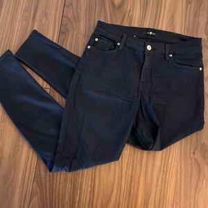 7 for All Mankind - Navy Skinny Stretch Pants/Jeans